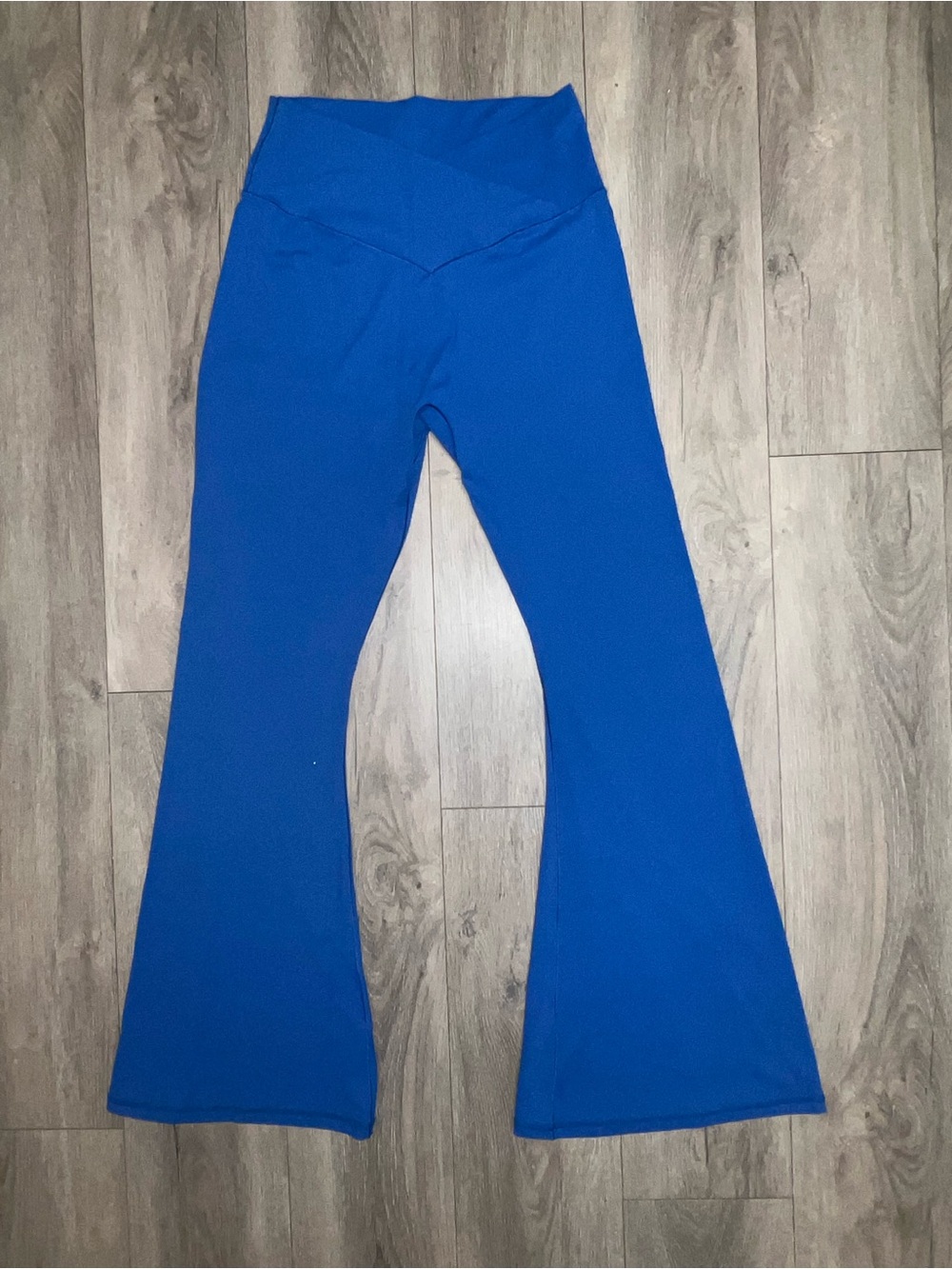 Sunzel Classic Blue Flare Bell Bottom High Rise Legging Pants Size XL